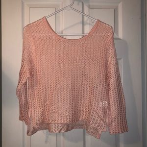 New York & Company Pink Knit Pullover